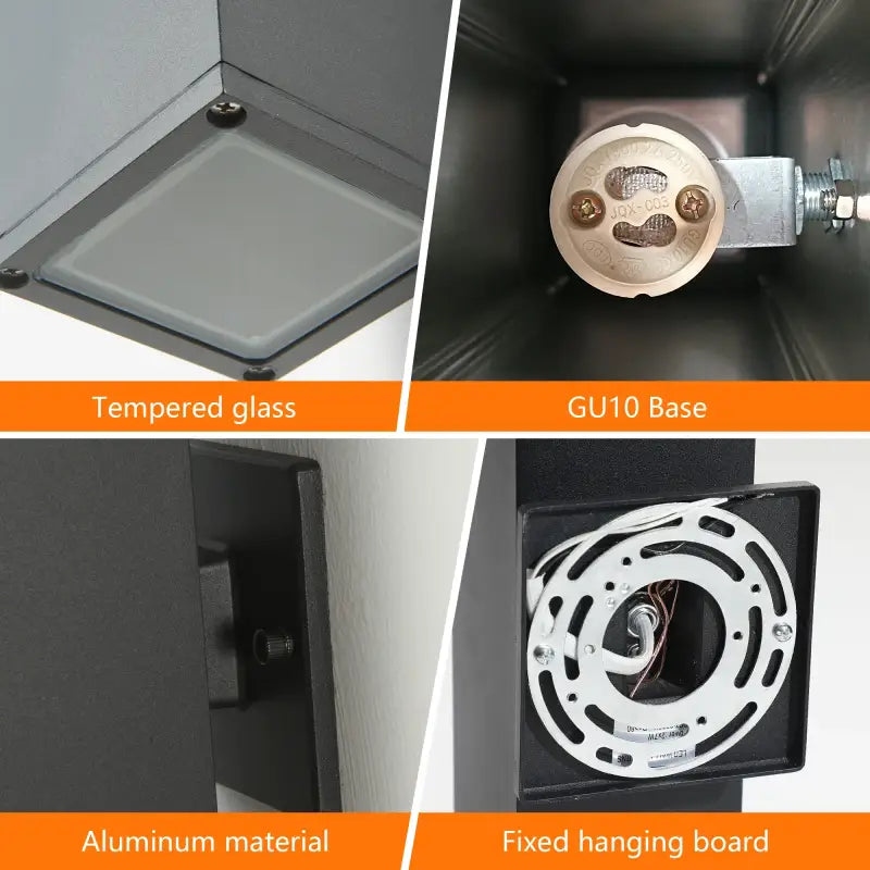 Outdoor light fixture details.