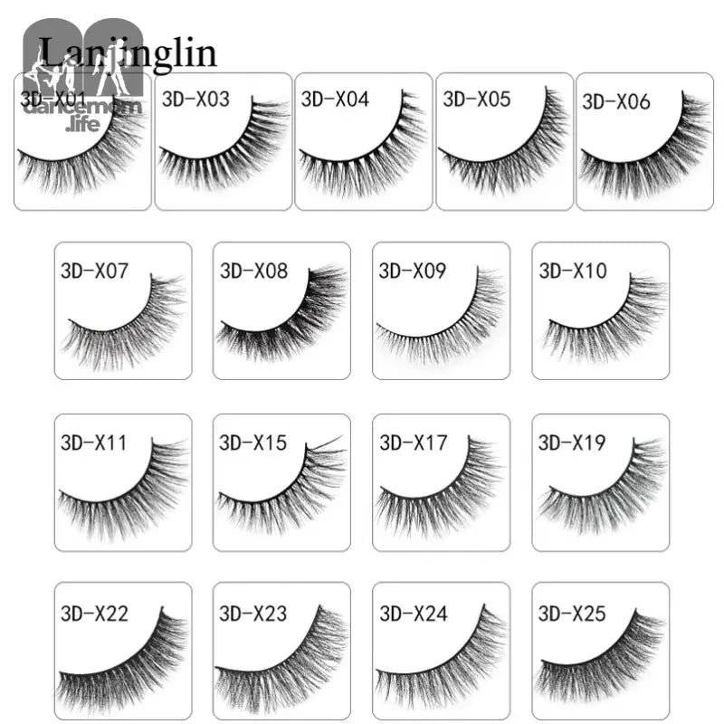 False eyelash collection.