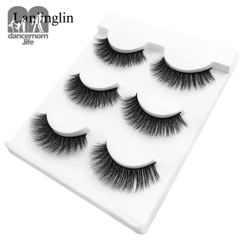 Five pairs of false eyelashes.
