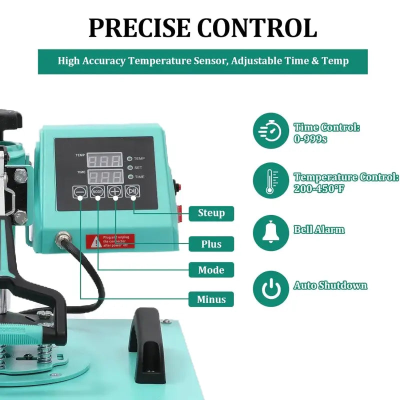 6-in-1 Heat Press Machine 15’’x15’’ Digital Sublimation Combo for T-Shirts Bags Caps Mugs & More - United States