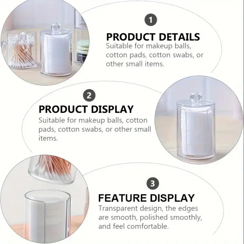 Clear acrylic storage containers.