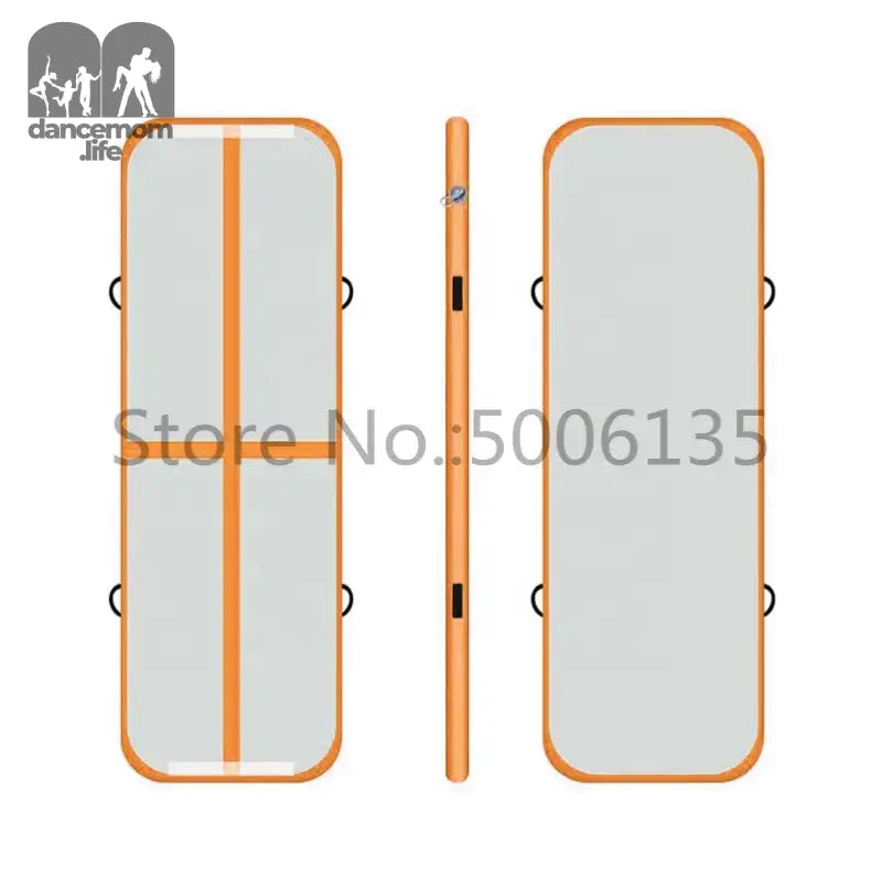 Inflatable gymnastics mat.