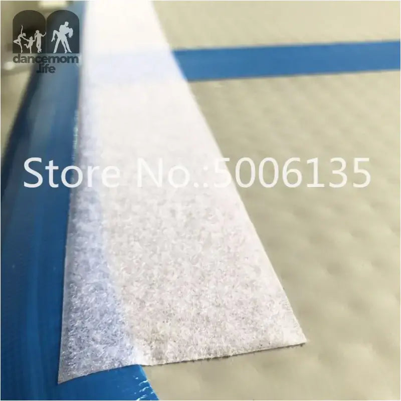 White hook and loop fastener strip.