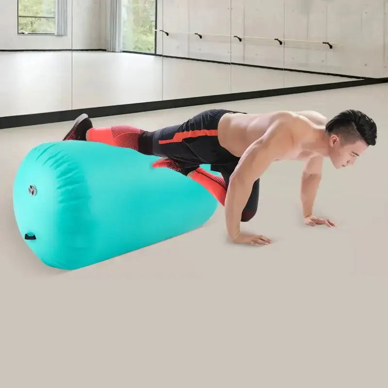 Air Roller Gymnastics Barrel Back Handspring Trainer Yoga Training Inflatable Gymnastics Tumble Mats Foldable w/ Air
