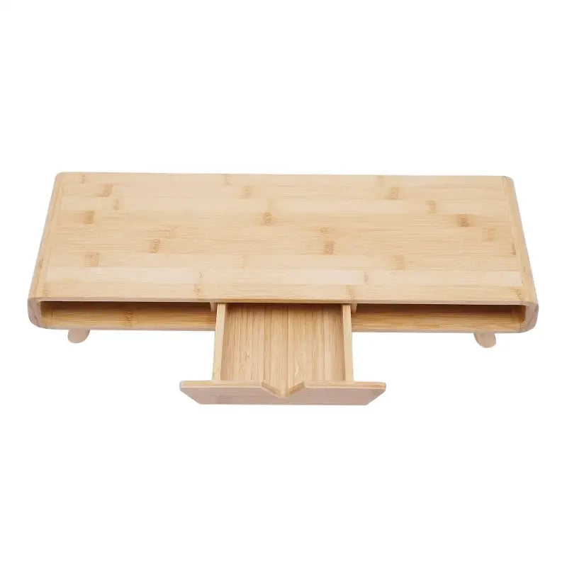 Wooden desk organizer with drawer.