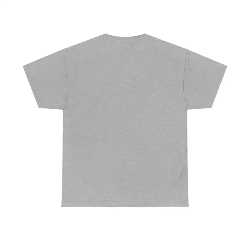 Plain gray t-shirt shown from the back.