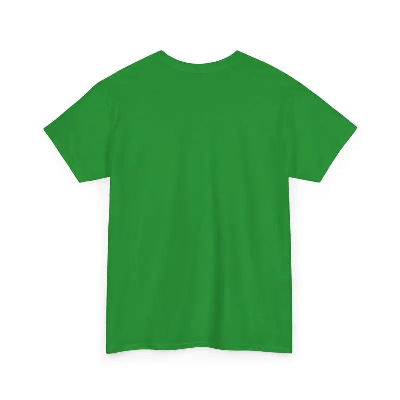 Plain green t-shirt with short sleeves.