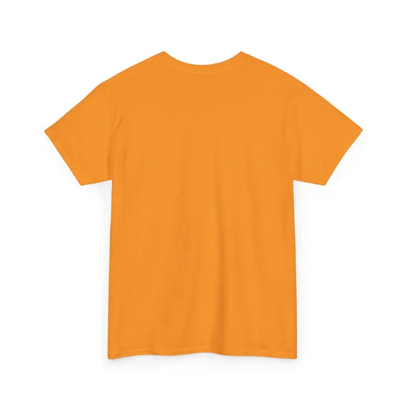 Plain orange t-shirt with short sleeves.