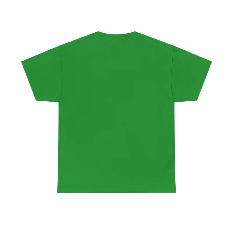 Plain green t-shirt with short sleeves.