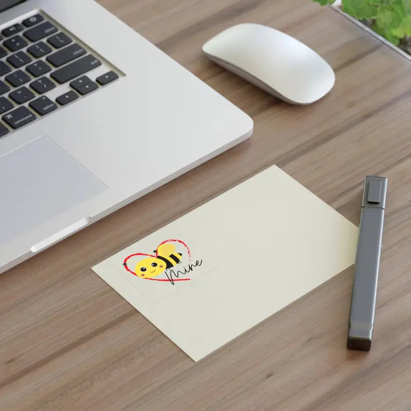 A sticky note with a cute heart and chick doodle on it.