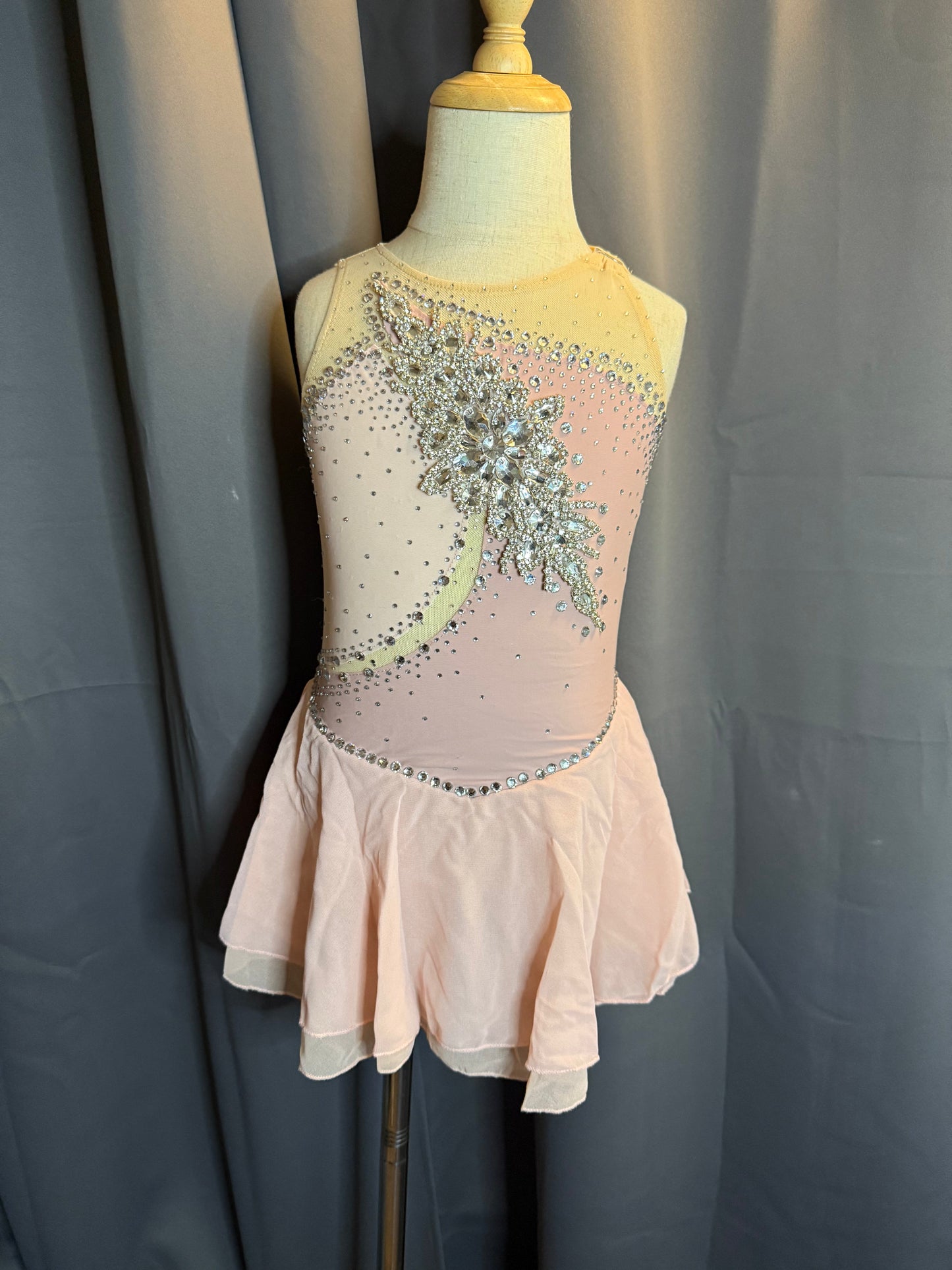Crystal Ballerina – Pink Crystal-Embellished Dance Costume (Size 6)
