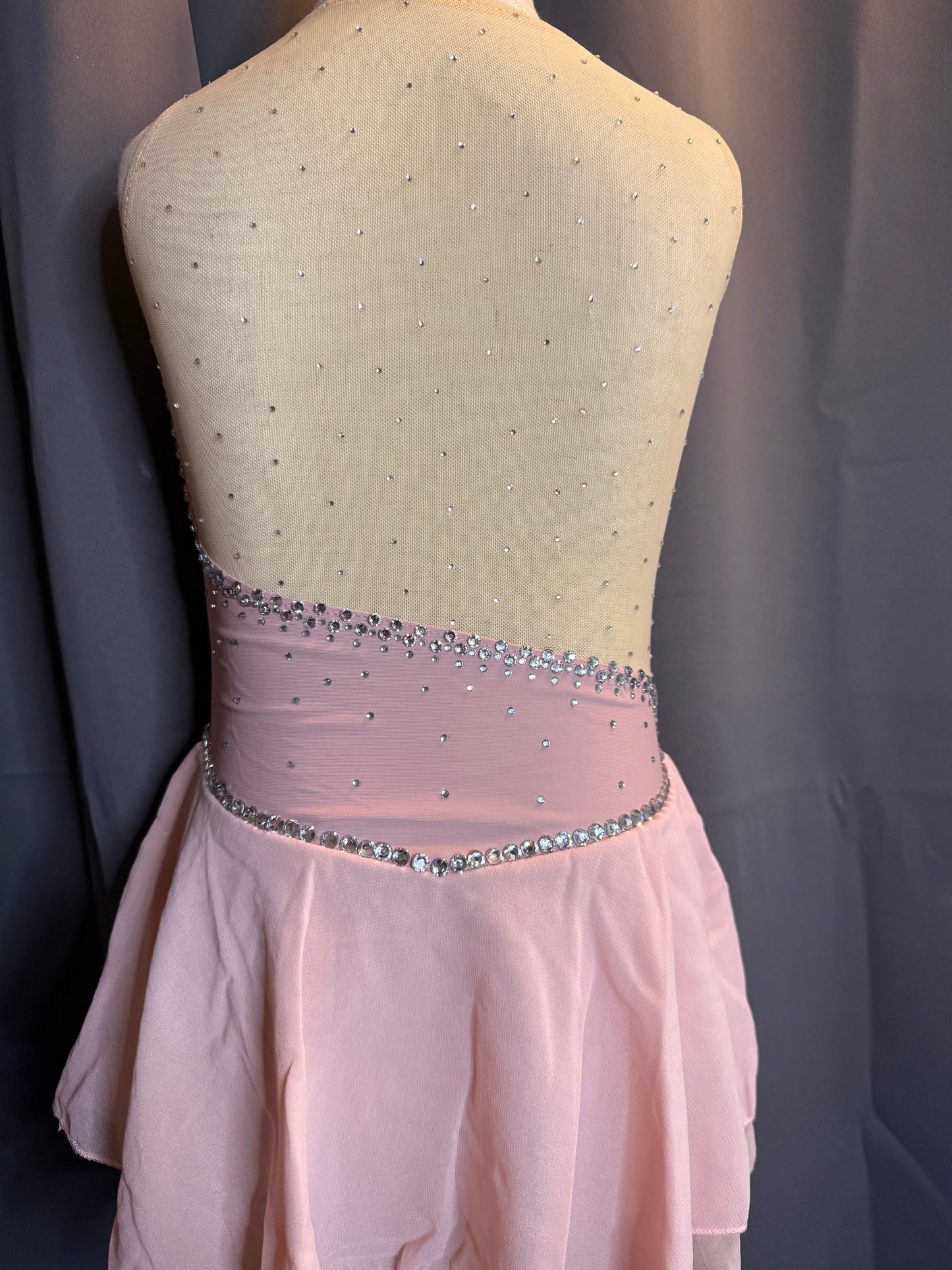 Crystal Ballerina – Pink Crystal-Embellished Dance Costume (Size 6)