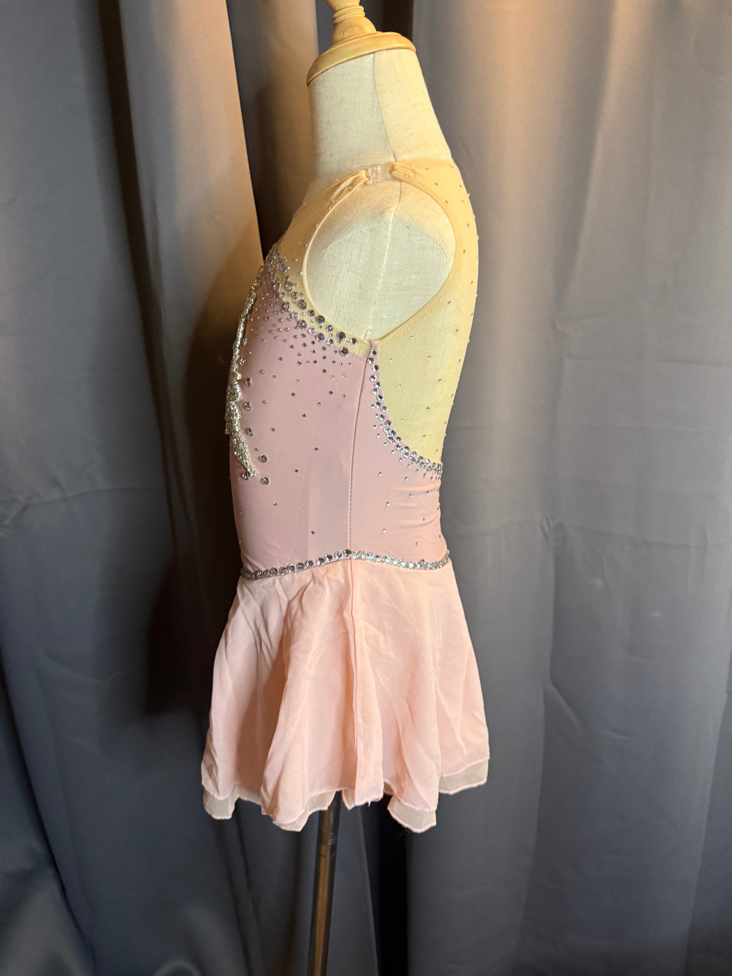 Crystal Ballerina – Pink Crystal-Embellished Dance Costume (Size 6)