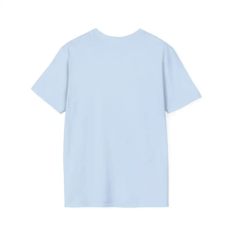 Light blue plain t-shirt with short sleeves.