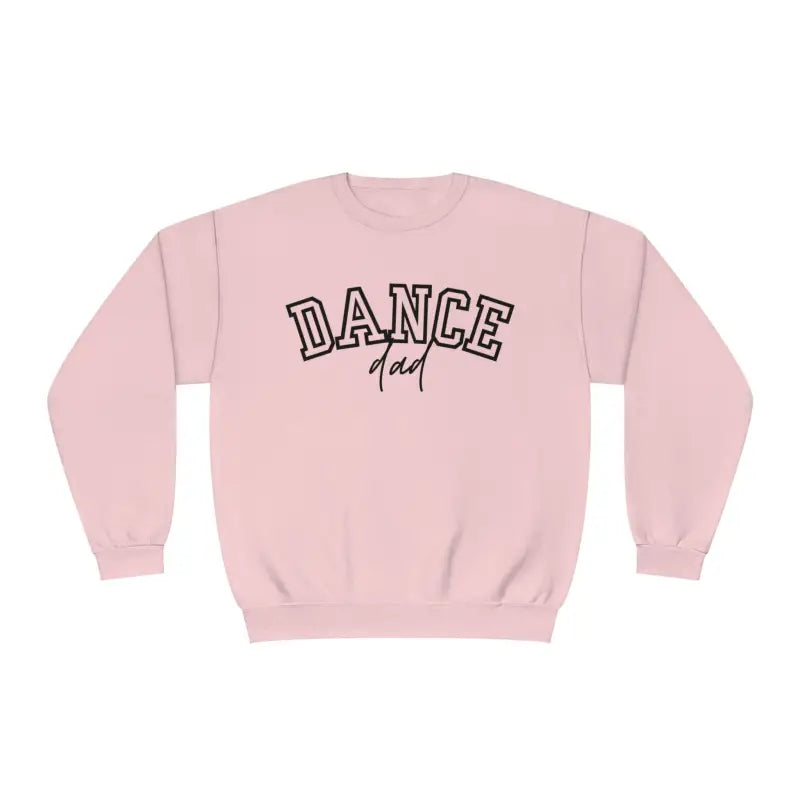 Pink sweatshirt with ’DANCE’ text printed on the front.