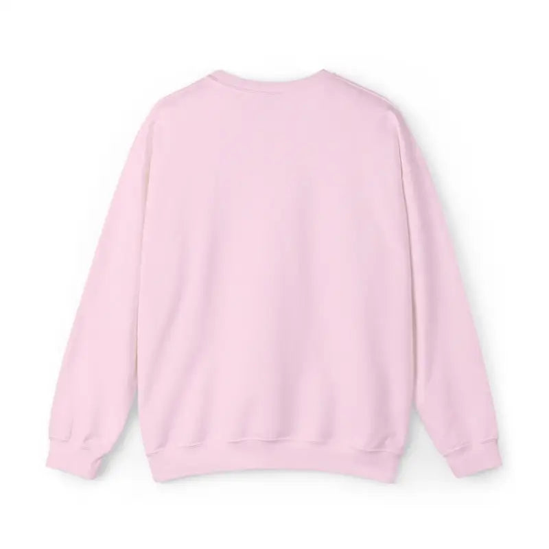 Light pink crewneck sweatshirt.