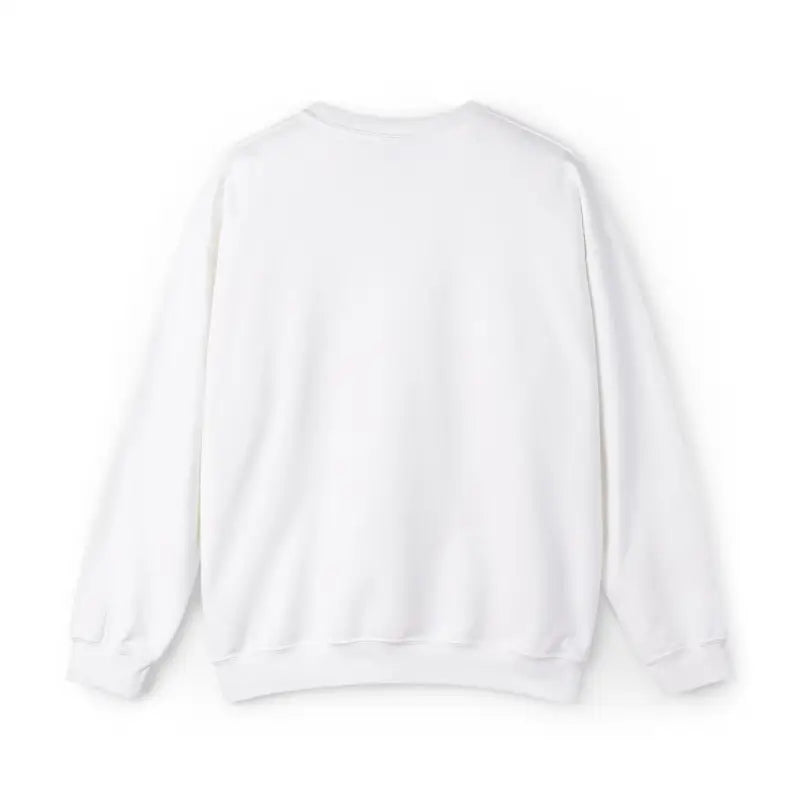 Plain white crewneck sweatshirt.
