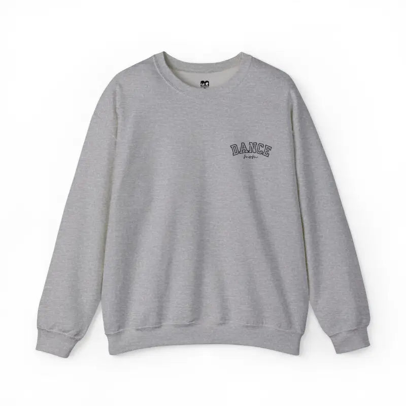 Light gray crewneck sweatshirt with ’Dance’ text on the chest.