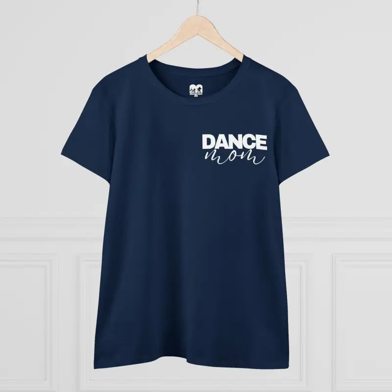 Navy blue t-shirt with ’DANCE’ text printed on the front.