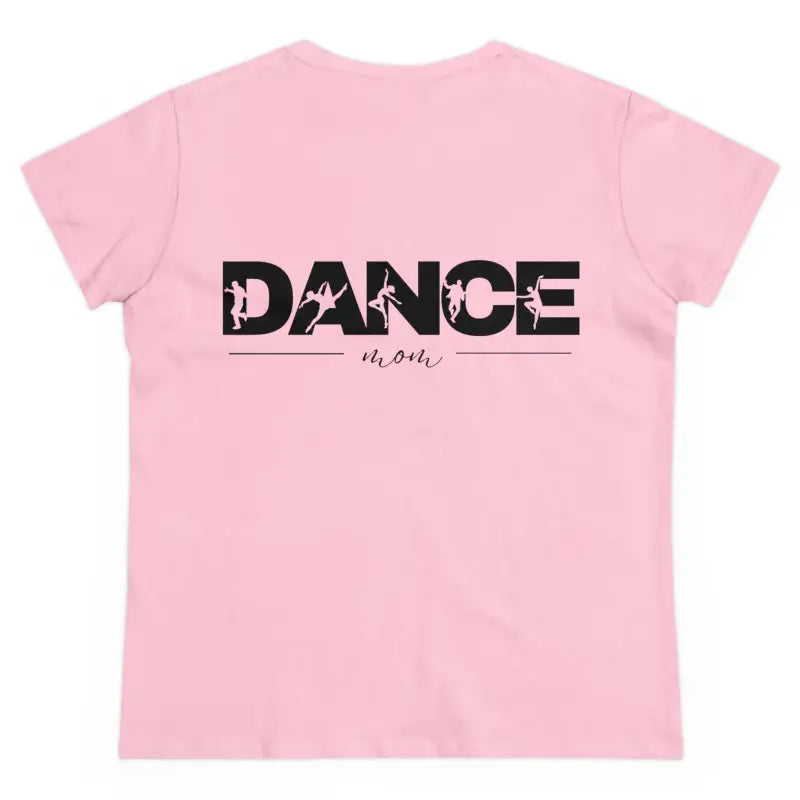 Pink t-shirt with ’DANCE’ text printed in black on it.