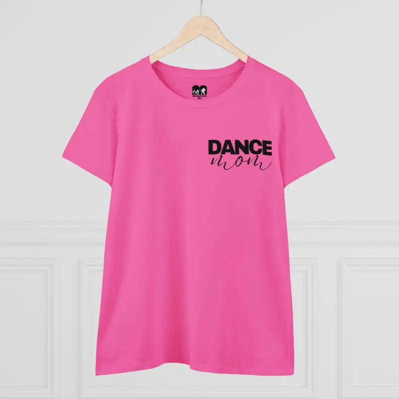 Pink t-shirt with ’DANCE’ text printed on the front.