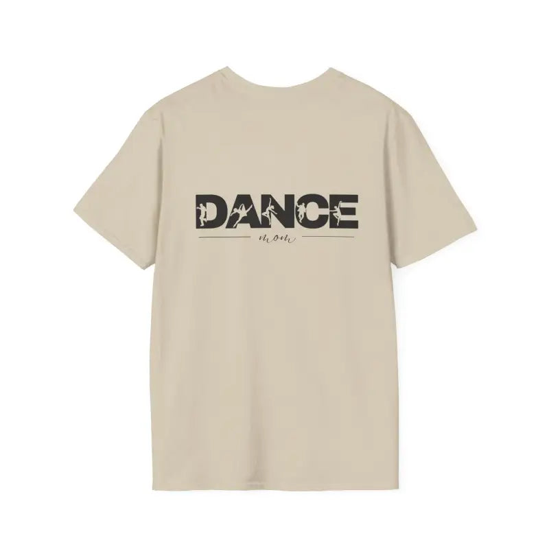Beige t-shirt with ’DANCE’ text printed on it.