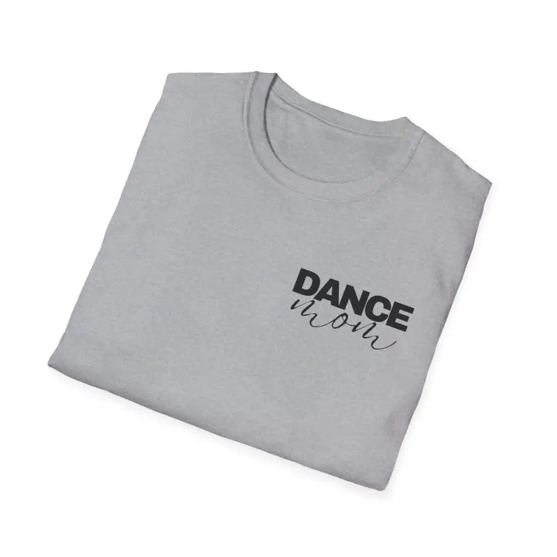 Light gray t-shirt with ’DANCE’ text printed on it.