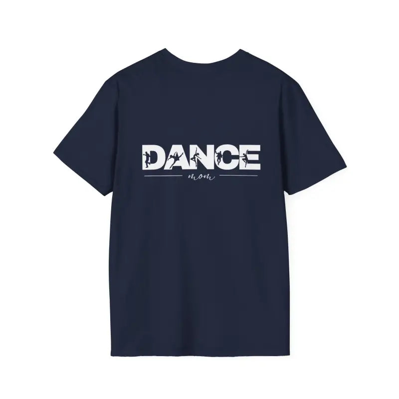 Navy blue t-shirt with ’DANCE’ text printed on it.
