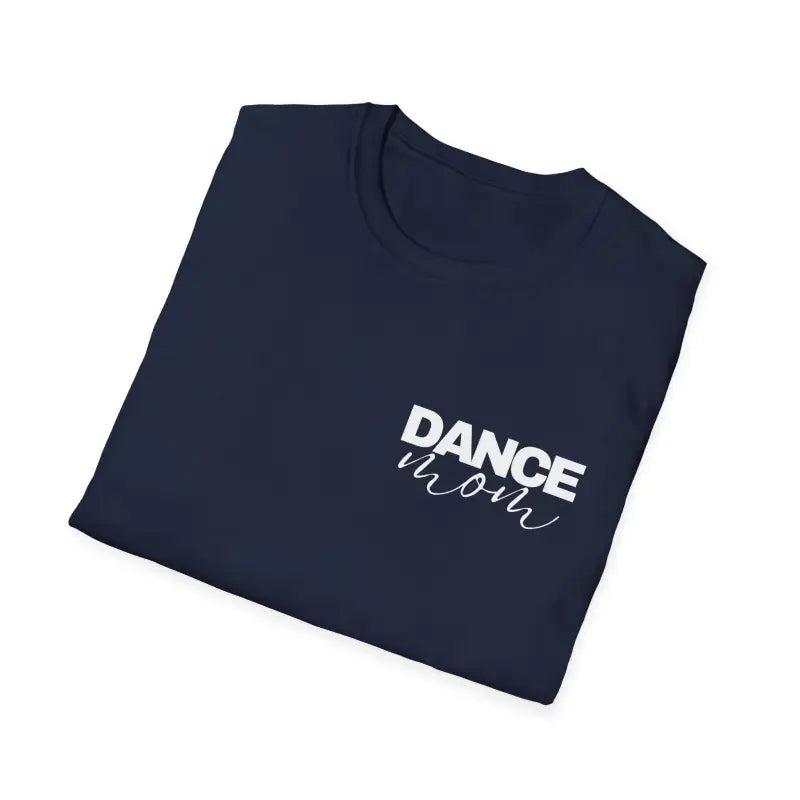 Navy blue t-shirt with ’DANCE NOW’ text printed in white.