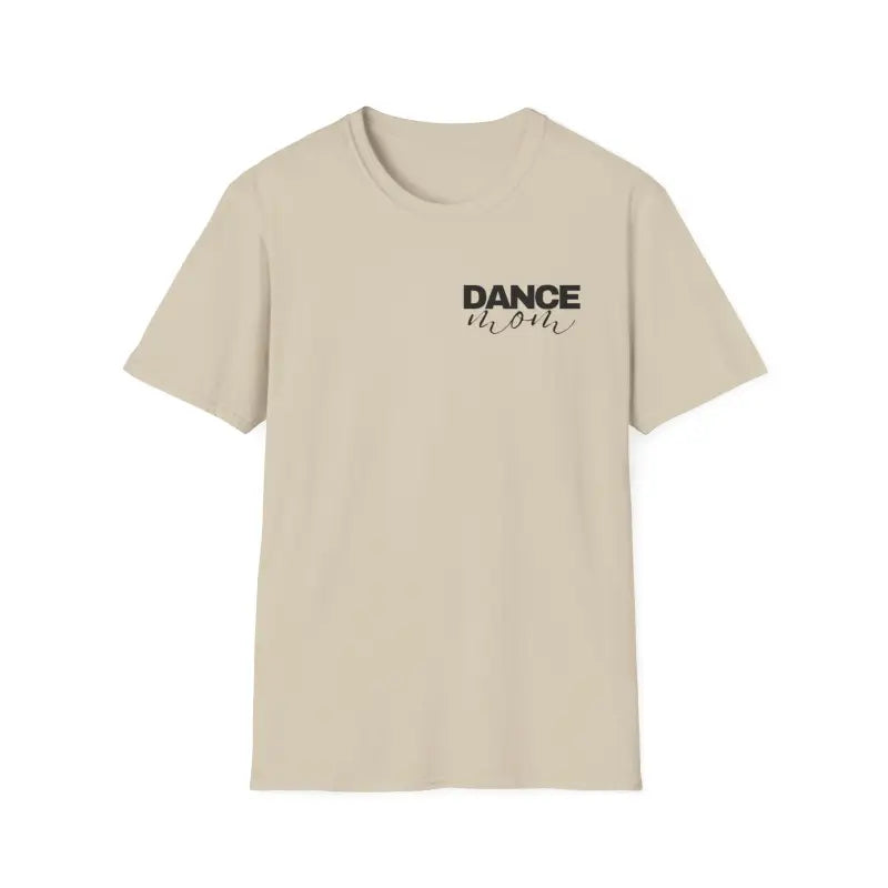 Beige t-shirt with ’DANCE’ text printed on the front.