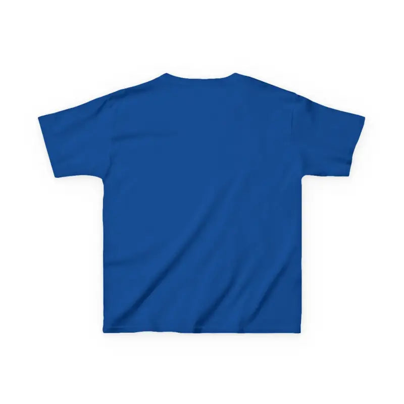 Plain royal blue t-shirt with short sleeves.