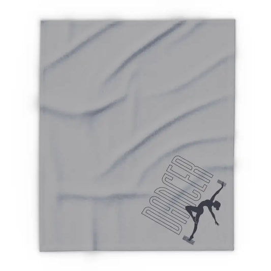 Grey textured wall panel with ’DANCER’ text and a silhouette of a dancer figure.