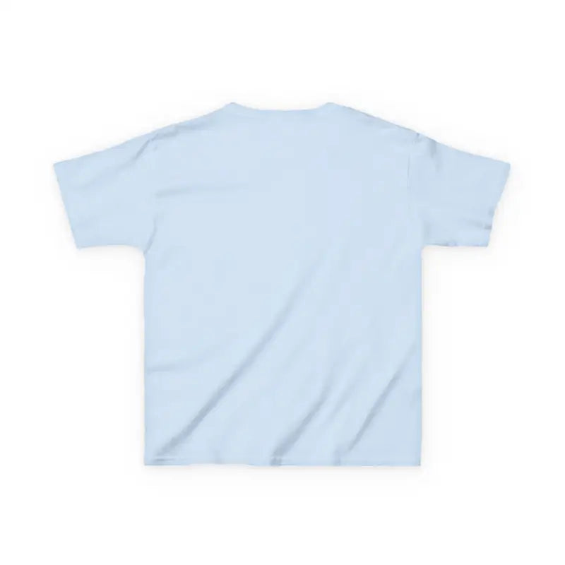Light blue t-shirt with short sleeves.