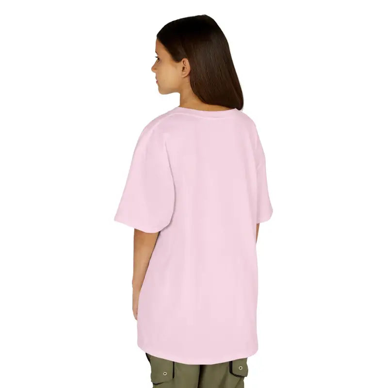Pink oversized t-shirt shown from the back view.