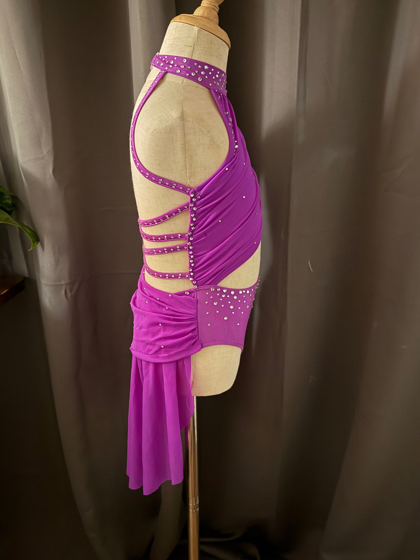 Enchanted Violet – Purple Sparkle Lyrical Dance Costume (Size US 6)