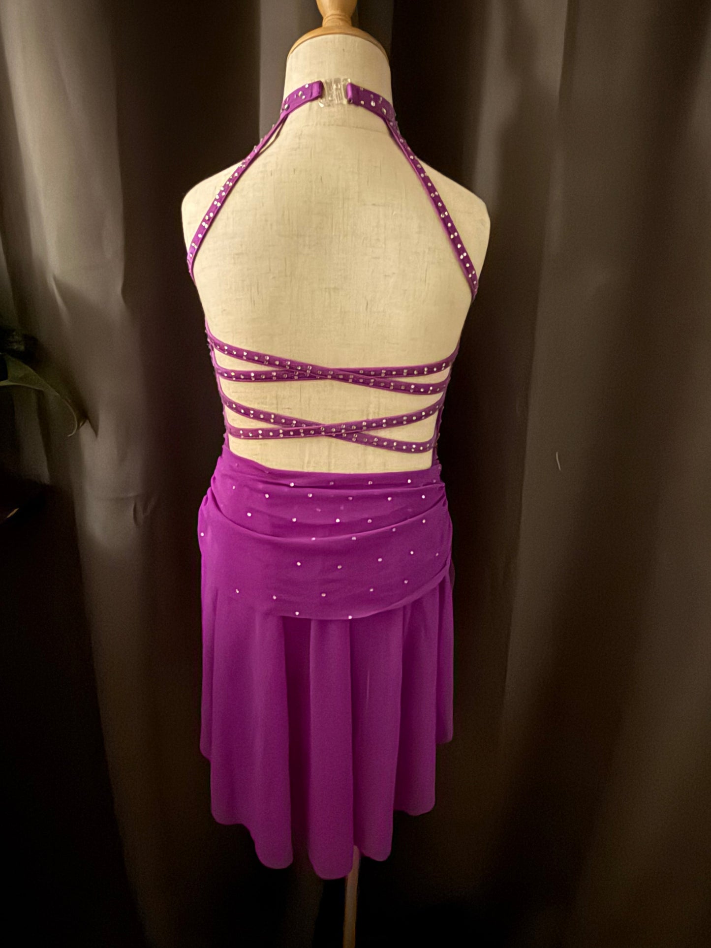 Enchanted Violet – Purple Sparkle Lyrical Dance Costume (Size US 6)