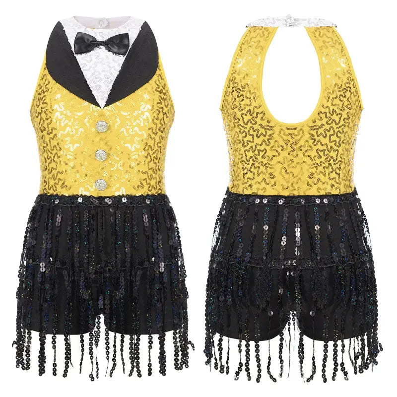 Sequin-embellished dance costume.