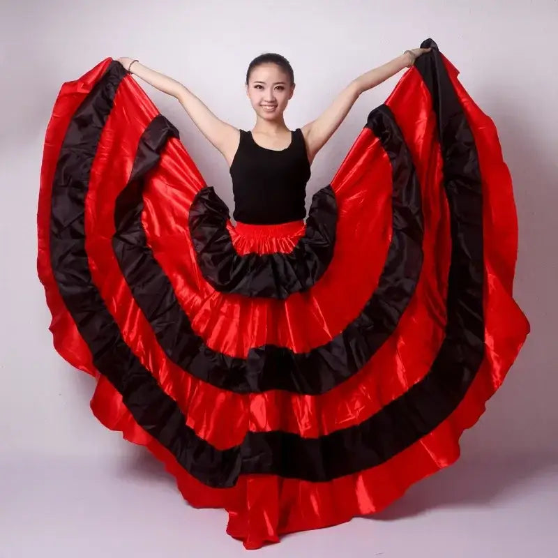 Red and black flamenco skirt.