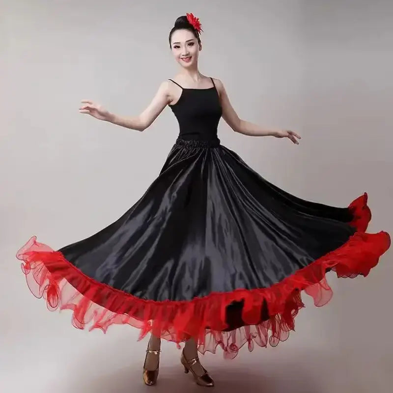 Black and red flamenco dress.