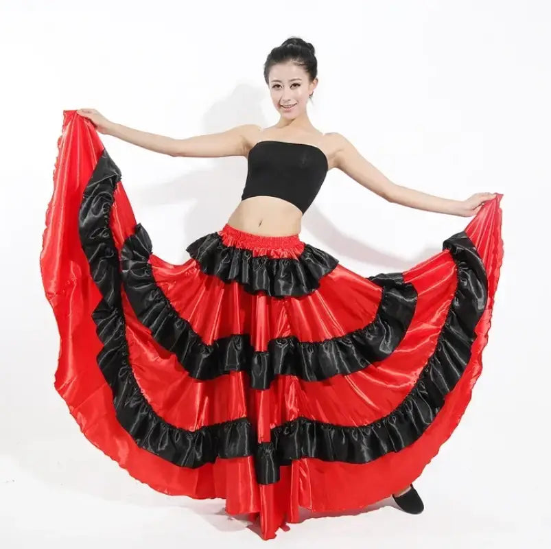 Red and black flamenco skirt.