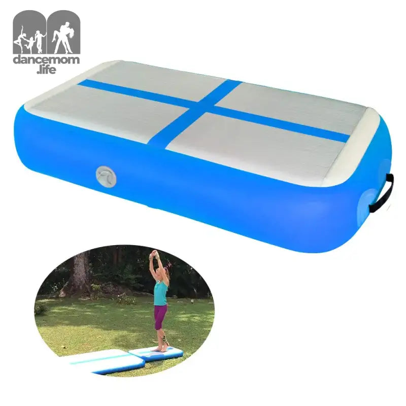 Inflatable gymnastics mat.