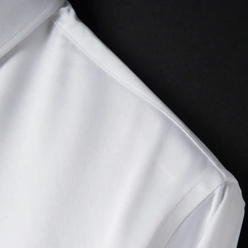 Crisp white dress shirt.