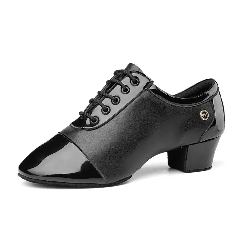 Black leather dance shoe.