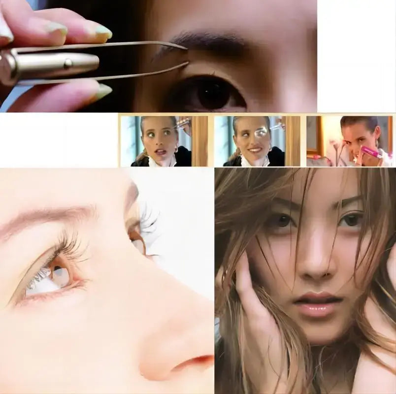 Collage of beauty-related images.