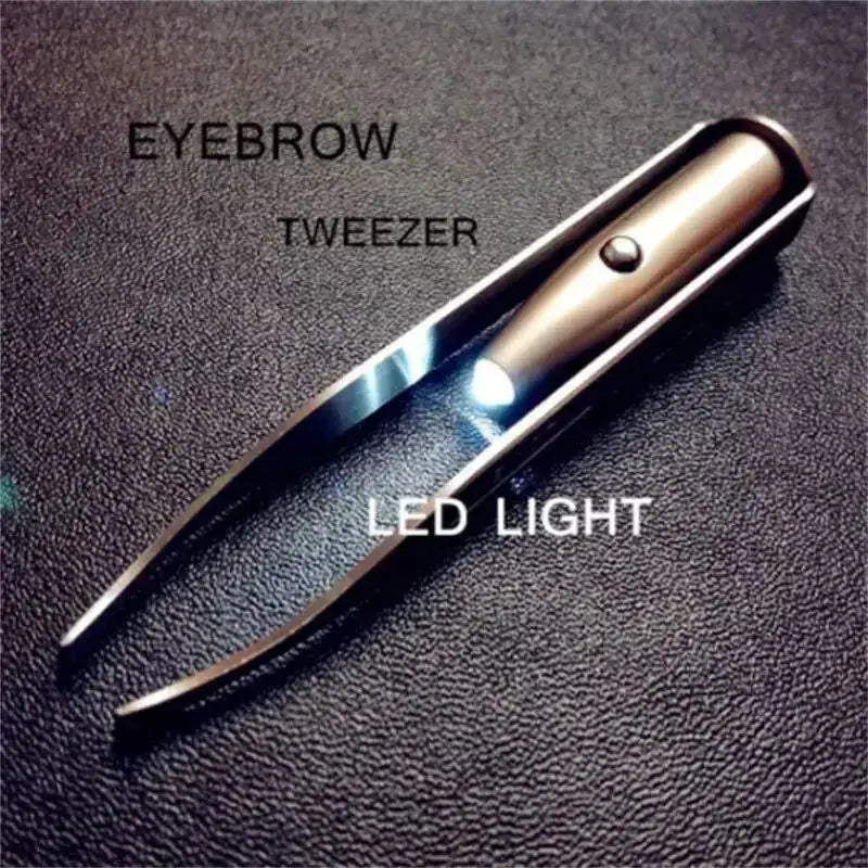 Illuminated eyebrow tweezers.