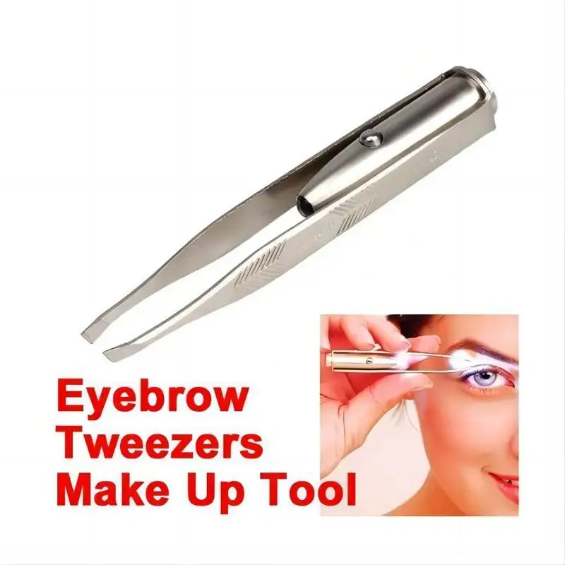Illuminated eyebrow tweezers.