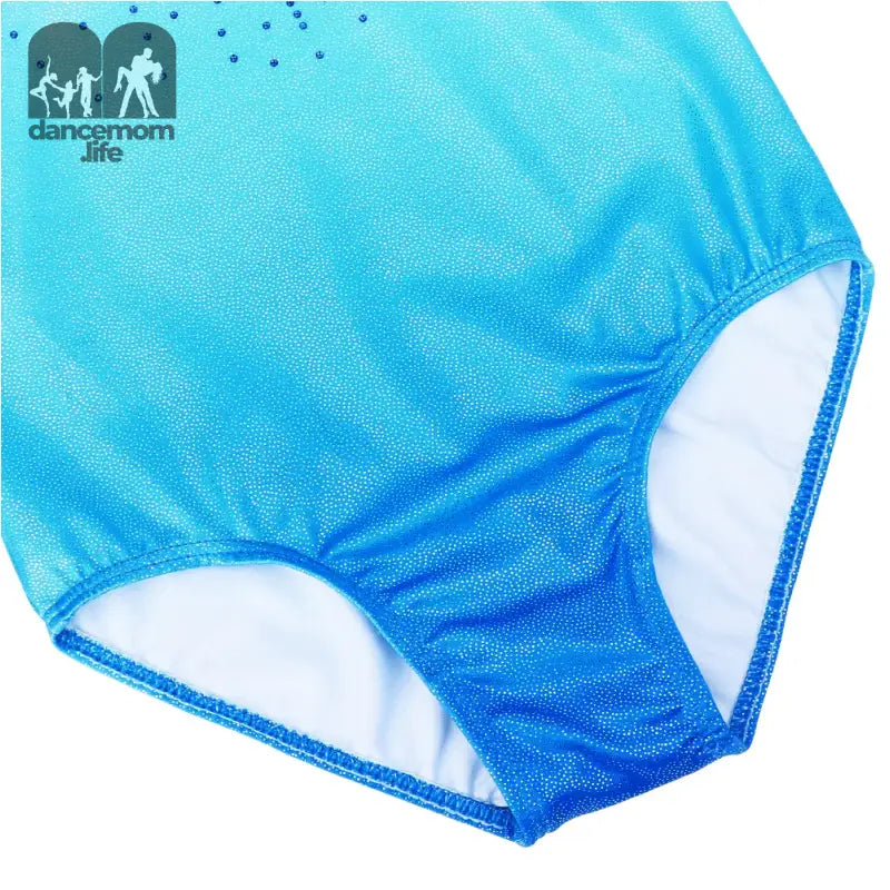 Blue ombre gymnastics leotard.