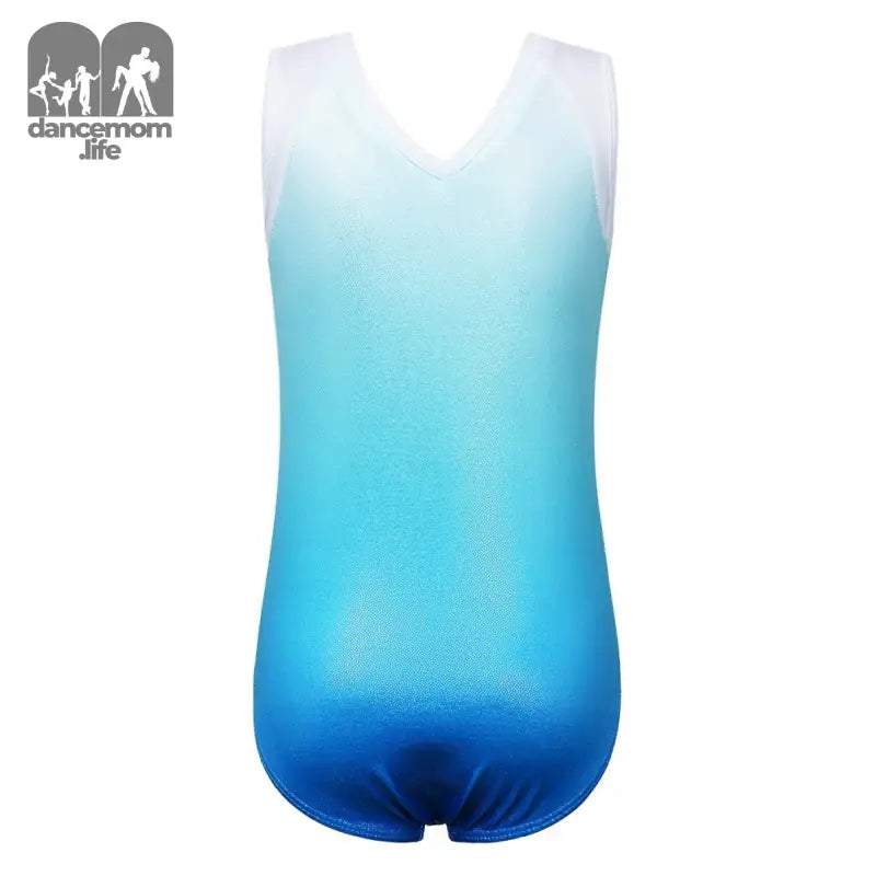 Blue ombre gymnastics leotard.