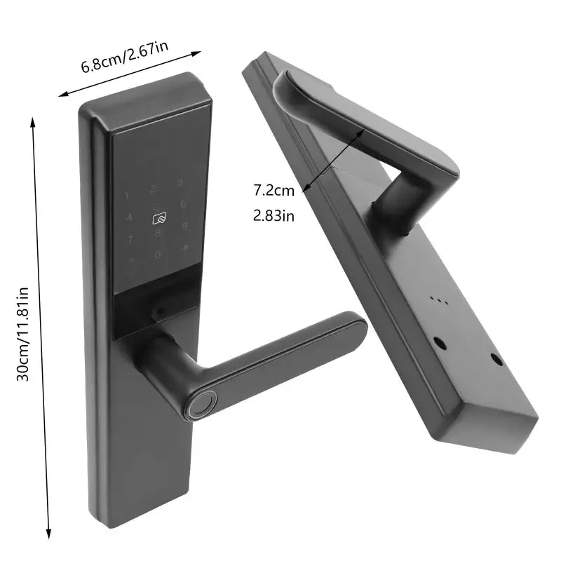 Smart Door Lock with Fingerprint & Keypad for Keyless Entry - United States / black