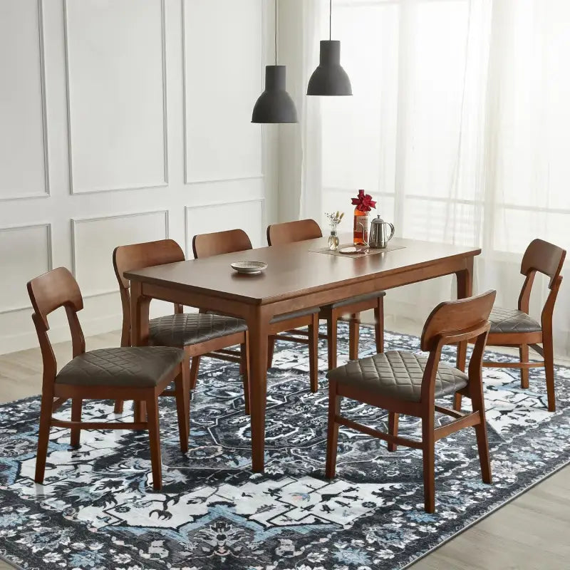 Soft Vintage Floral Area Rug – Non-Slip Low-Pile Carpet for Living Room Bedroom Dining & Kitchen